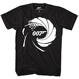 Changes James Bond 007 Barrel Gun Logo T-Shirt (Medium) Black
