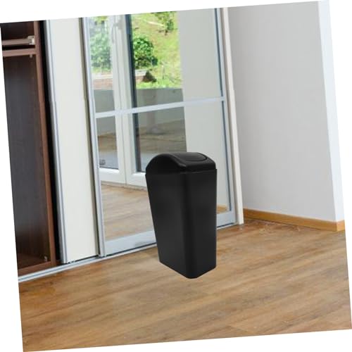 Caneca de basura rectangular con tapa negra 1 ml miniatura 5