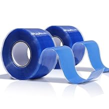 MEBMIK 2 Rolls 1IN X 10FT Grip Tape,Self Fusing Silicone Grip Wrap for Handles,No Adhesive,Blue