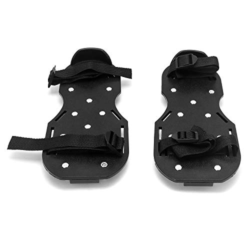QWORK Gunite Spiked Shoes, 2 Pair Lawn Aerator Shoes with 1" Short Spikes Perfect for Epoxy Floor, Overlays, Cover Installation, Black Color by QWORK - Image 2