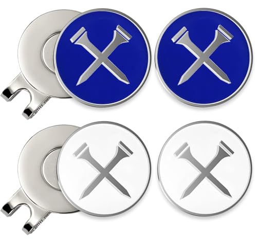 Adhere Golf Ball Markers Personlized Logo Enamel with A Strong Magnetic Hat Clips A Premium Golf Gifts for Golfer (Style F)