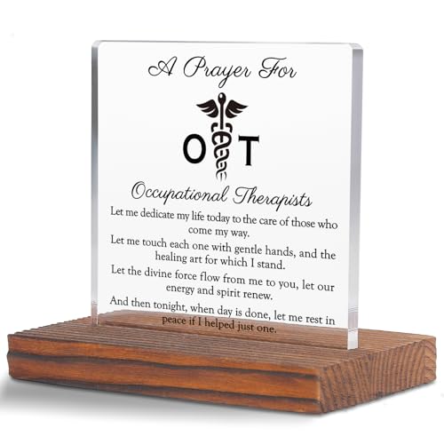 A Prayer for Occupational Therapists Desk Decor Sign, Christian Inspirational