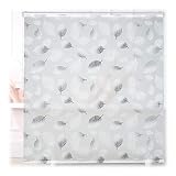 Relaxdays Duschrollo, 160 x 240 cm, Blatt Muster, Seilzug, flexible...