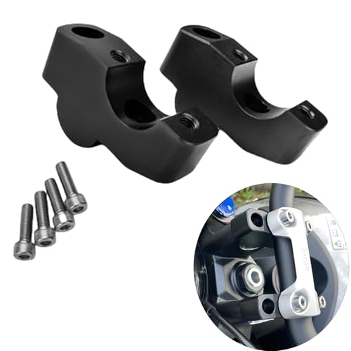 HRuizq Motorrad-Lenker-Erhöhungsklemme, erhöht die Motorrad-Lenkerhöhe, kompatibel mit Triumph Trident 660 (schwarz)