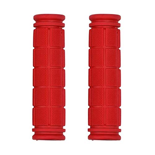 DolceTiger Poignées de Guidon de vélo, poignée de butée de Bicyclette antidérapante avec Serrure, poignée de vélo pour Chaise roulante en vélo Urbain vélo VTT (Red) Cover