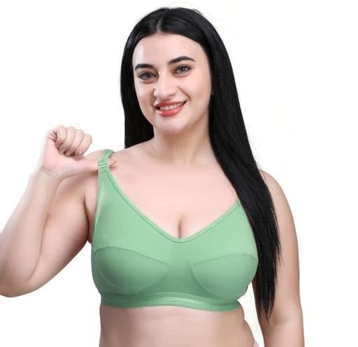 INKLEIDER Cotton Non-Wired Padded Full Coverage Bra, Comfortable Everyday Bra for Women-image-12