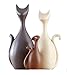 Produktbild Tier Dekoration Porzellan Hirsch Keramik Handwerk Kunst kreative Möbel Ornamente Geschenk Familie (Matt - Katze Familie von drei)