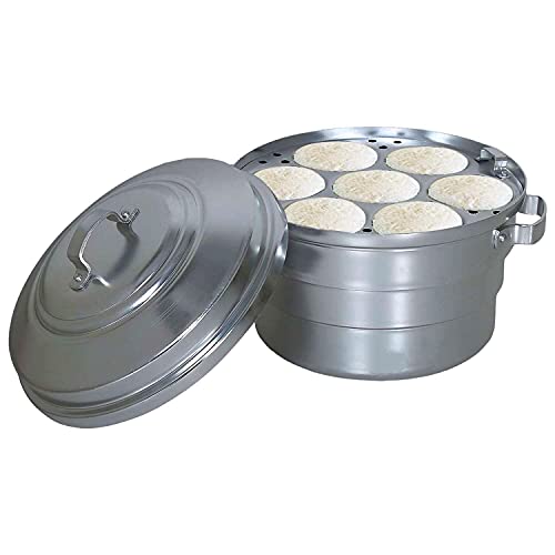 Subaa-Standard-Anodised-Aluminium-Idly-Maker-Satti-Steamer-Cooker-Breakfast-Idly-Maker-12-Pot13-Kg-Export-Quality-Silver
