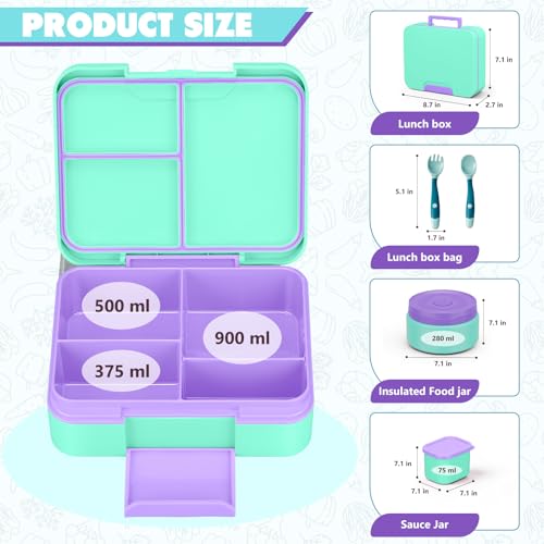 Image of WyfKyd Bento Lunch Box with Soup Thermo Hot Food Container for Kids Adults