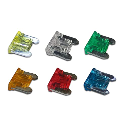 KafTon Micro Blade Fuses with fuse puller (Assorted Pack of 24, 4x Amp each), Made with Zinc Alloy, 5A 10A 15A 20A 25A 30A for Car, Auto, Trucks, Motorbikes, SUV & Automotives