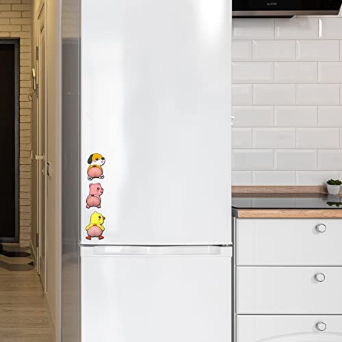 Adesivo anticolisão de desenho animado, adesivo de silicone 3D animal bumbum, protetor de pára-choqu