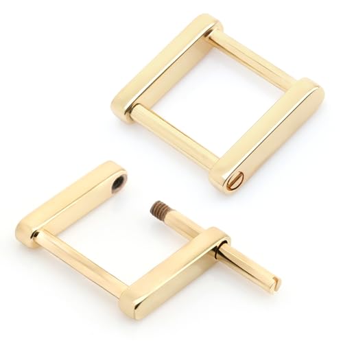 CRAFTMEMORE Rectangle Screw Rings Buckle Strap Connector Rectangular Shackle Screw