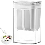Chewtoyo 1800 Ml Yogurt Strainer, Fine Mesh Filter for Greek Yogurt, Cream Cheese Maker, Stainless Steel Bag and Lid, Soybean Milk, Kefir, Juice