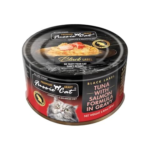 Fussie Cat Premium Tuna with Salmon in Gravy, 2.82oz can, case of 24 Cover