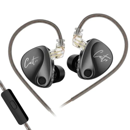 Image of Concept Kart KZ Castor wired IEM with mic, Dual 10mm + 8mm dynamic driver In-ear earphone, Harman Target with Improved Bass, 4-Tuning Swtiches, 0.78mm 2Pin, 3.5mm Detachable Cable