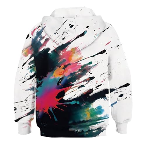 Boys Girls Hooded Sweatshirt Funny Print Loose Long Sleeve Pullover for Kids Fall Warm Casual Tops with Pocket2