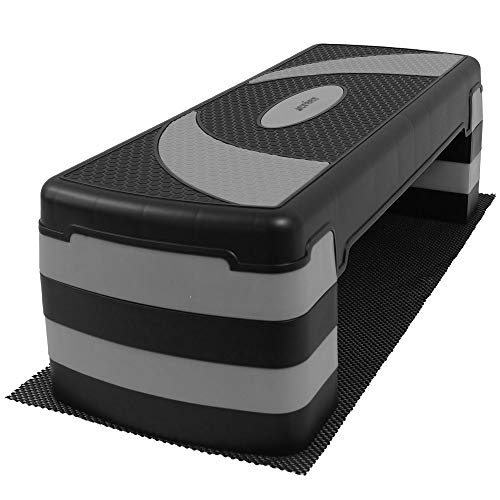 créer 踏み台昇降 ステップ台 選べる４段高さ すべり止め 防音マット付 (グレー（４段）)