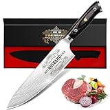 Gifts for Him Husband Men Anniversary Day, 8 inch Professional German Stainless Steel 1.4116 Chef Knife, Engraved Best Husband Ever Knife Gift, Easter Anniversary Birthday Gift for Men Husband Him