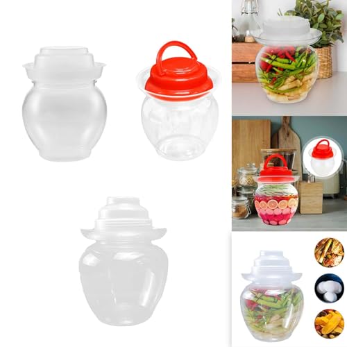 Image of ATORSE Kimchi Jar for Pickling, Kimchi, Sauerkraut, and Fermentation Sauerkraut Jar 1L with A Lid|Home & Garden|Kitchen Dining & Bar|Kitchen Storage & Organization|Canisters & Jars