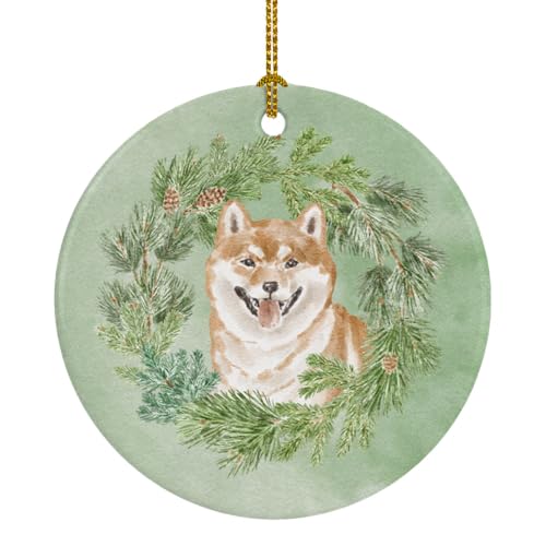 Caroline's Treasures Schnauzer Dogs Ceramic Hanging Christmas Ornament