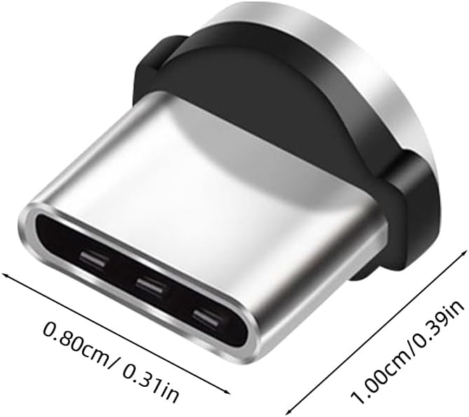 UKCOCO 30 pcs Charging Cable Magnetic Head Magnetic Phone Cable Adapter Charging Tip Phone USB Adapter Type c Connector Head Laptop Aluminum to Rotate