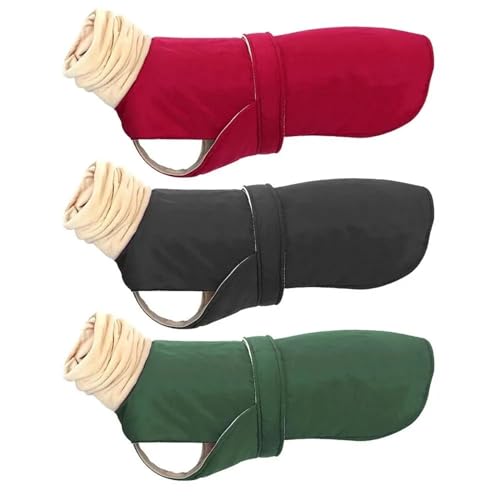 IMOSEI Hundemantel, Warme Winterjacke for Whippet und Windhund, Dicker Mantel, Haustierkleidung, Lingtons, Italienischer Windhund, Fleece-Kleidung, mittelgroße und große Hundekleidung (Color : Coffee