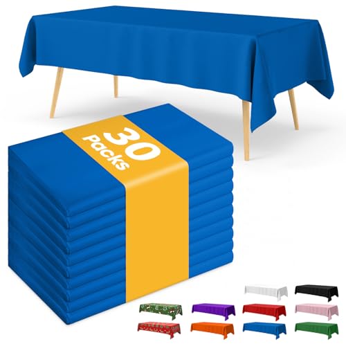 Niuara Blue Plastic Table Cloth - 30 Pack 54