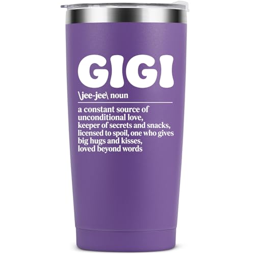 Gigi Definition Insulated Tumbler with Lid & Straw - Unique Grandma Gift for Birthday, Christmas, Mother's Day - Vacuum Insulated Cup, Perfect Gigi Mom Gifts for Women