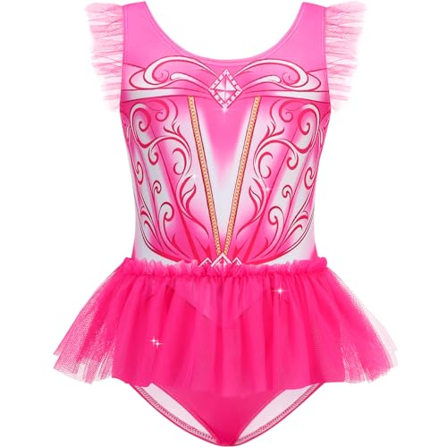 Image of Girls One Piece Swimsuit Colorful Mermaid Bathing Suits Cute Kids Princess Beach Swimwear 2-10 Years