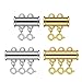Diapositive Fermoir 4 PCS Slise Tube Tube Connexion Connexion Chaîne de verrouillage avec boîte de rangement pour collier de bijoux Bracelet (argent et or), collier homard