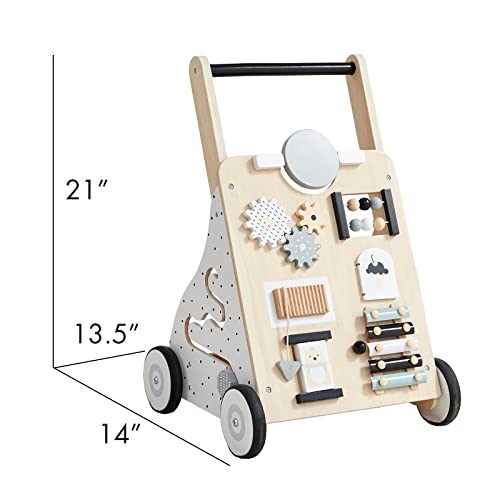 Asweets Wooden Baby Walker Push And Pull Learning Activity Walker For Boys And Girls Sit To Stand Learning Walker Toddler Toy (Natural) #TOP2