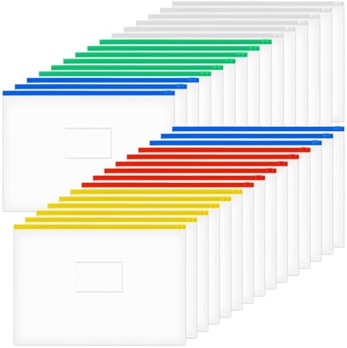 Mardatt 30pcs A4 Plastic Envelopes Poly Zip Envelope Clear Zipper ...