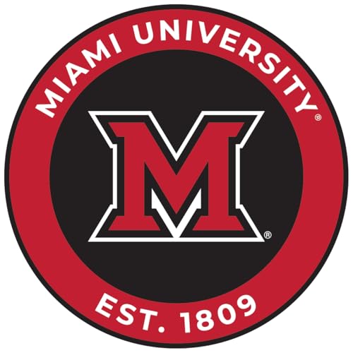 Imán redondo decorativo Miami University of Ohio 3 pulgadas miniatura 1