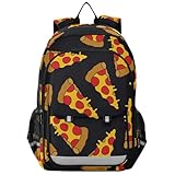 Fisyme Pizza Food School Backpack Laptop Backpack Bags Bookbag Travel Casual Computer Notebooks Daypack
