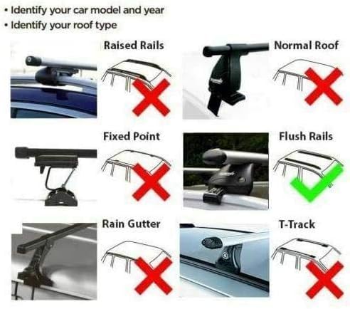 Porte-bagages voiture Suzuki Hustler 2014-2019 de toit verrouillables robustes