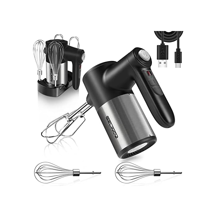 Buy Rechargeable Cordless Hand Mixer Electric 7 Speed Electric