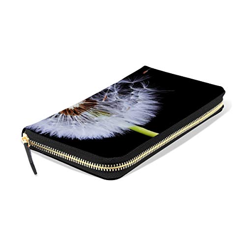 Portefeuille long en cuir véritable gaufré pissenlit chic et durable - 3