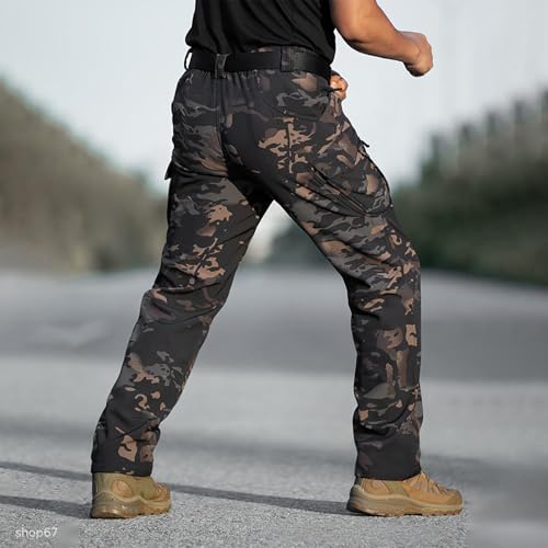 Pantalon cargo pour homme coupe slim stretch TOFOTL