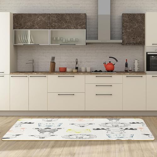 Alfombra de cocina lavable ideal para cuartos de lavado con diseño 3