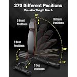 400KG Hantelbank Klappbar Für Professionelles Kraftraining,Schrägbank Hantelbank besser geeignet für Profi,Verstellbar 10Fach Rückenlehnen/ 3Fach Sitz&Fußkissenpositionen – Bild 3