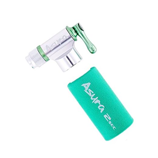 Asura 2sec CO2 Tire Inflator for Presta and Schrader Valves Includes Sleeve for Cartridge (Cartridge Not Included)