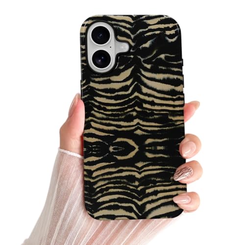 Skyseaco for iPhone 17 Case, Treny Tiger Print Phone Case Hybrid 2-Layer Hard Shell, Shockproof Soft for Girl Women Boy Men, Tiger