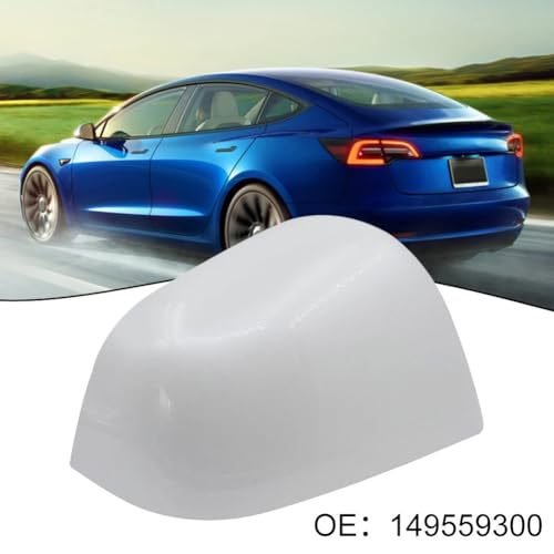 Coque miroir latéral pour réparer un rétroviseur rayé sur Modèle Y 2021-2023 - Blanc Paire - 2