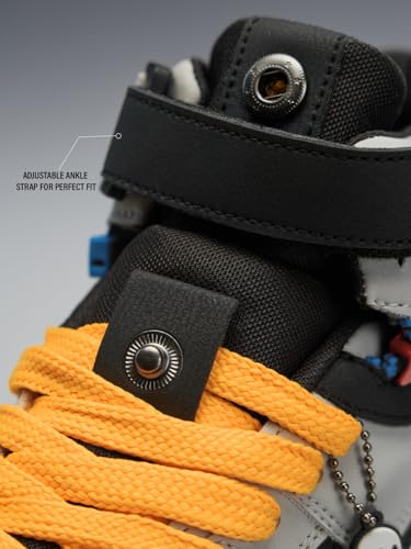 Image of The Souled Store UBZ Convertible: Shuttle 2-in-1 High Top Low Top Sneaker Textured PU and Padded Mesh Breathable Flexible Sole Streetwear Casual Sneakers for Men UK 6-11