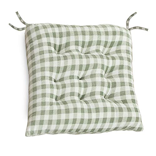 Jeogyong Set Of 4 Chair Cushions, Buffalo-Checked Chair Pads For Dining/Kitchen Chairs Seat Cushions For Outdoor Patio With Ties, 16 X 16 Inches Green And White Buffalo-Plaid Christmas Decorations #TOP1