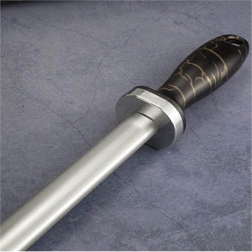 Varilla de diamante para afilar cuchillos de cocina con mango dorado elegante 5