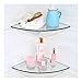 Produktbild AINIYF Badezimmer Regal gehärtetes Glas mit Dusche Lagerung Aluminium Eckwandhalter Triangular Regal for Badezimmer-Küche (Color : 2 Floors, Size : 24cm)