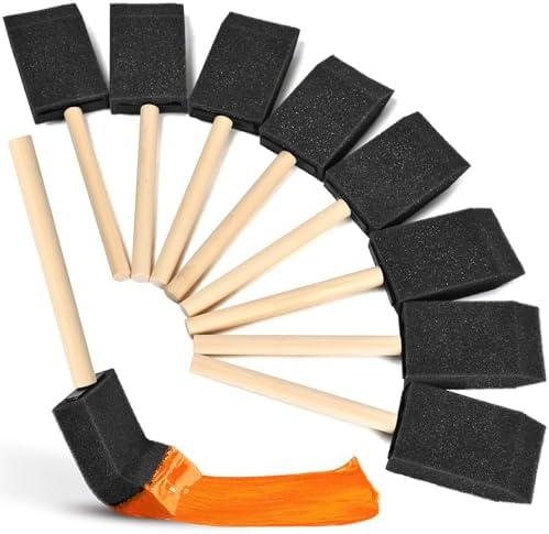 Foam Paint Brushes 1.6" 8-Pack – Sponge Craft & Art view 8