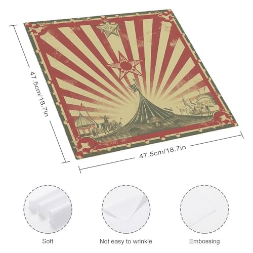 Servilletas de Tela Vintage Circus 18x18 Pulgadas Set x2 miniatura 2