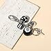 SORGERLY 8 Ball Dice Charm Keychain - Cool Black Bag Purse Handbag Backpack Car Accessories - Y2K Aesthetic Star Key Chain for Women Men(Black)